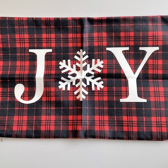 HOLIDAYJOY BUFFALO PLAID CHRISTMAS THROW PILLOW COVER - Picture 1 of 4
